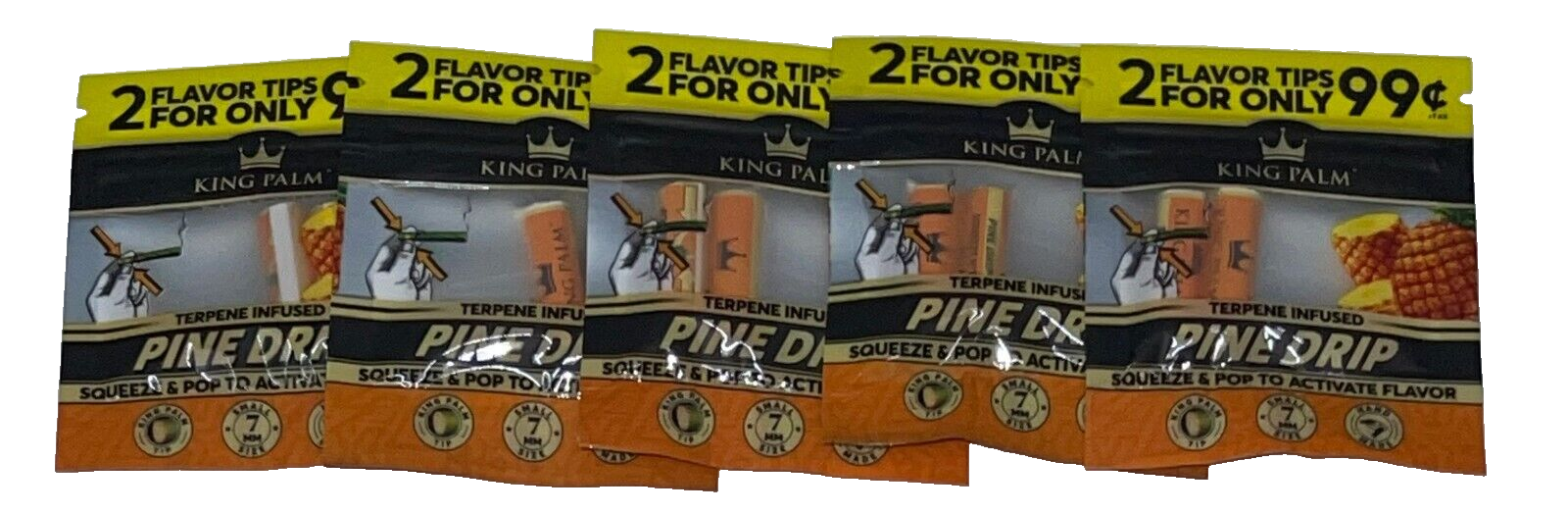 King Palm Flavored Filter Tips/ Pine Drip/ 10 Total Tips **Free Shipping**
