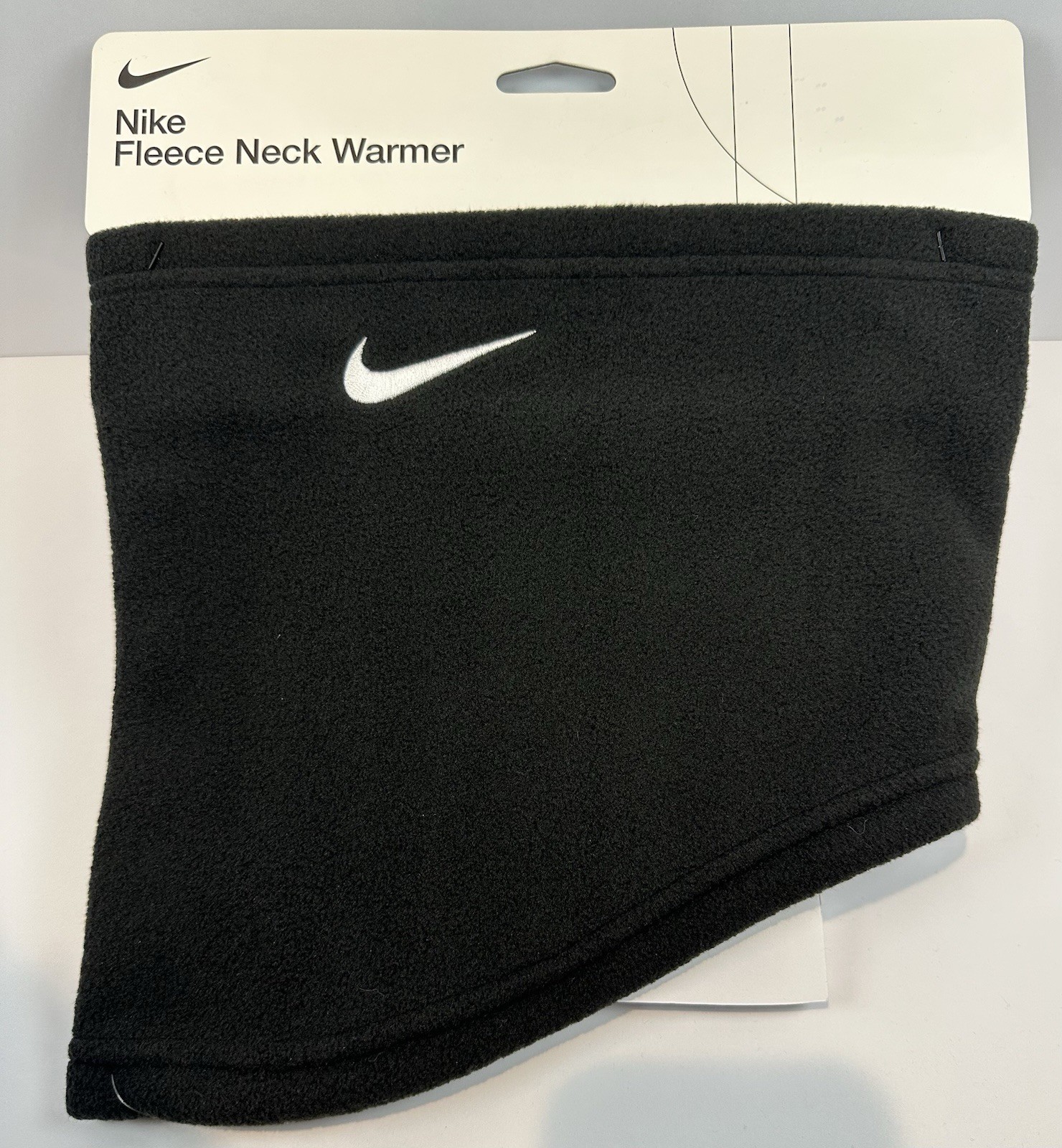Nike Fleece Neck Warmer Black Lightweight Winter Sports Accessory