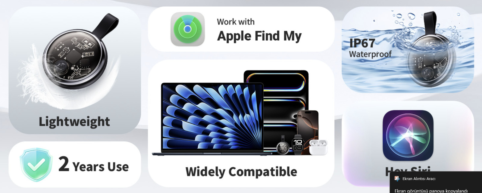 New Air Tracker Tags-4 Pack Compatible with Apple Find My (Ios Only), Bluetooth
