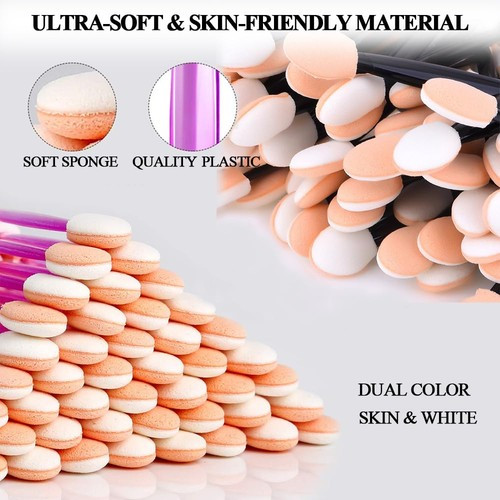 30Pcs Disposable Eyeshadow Brush, Double Ended Sponge Eye Shadow Applicator