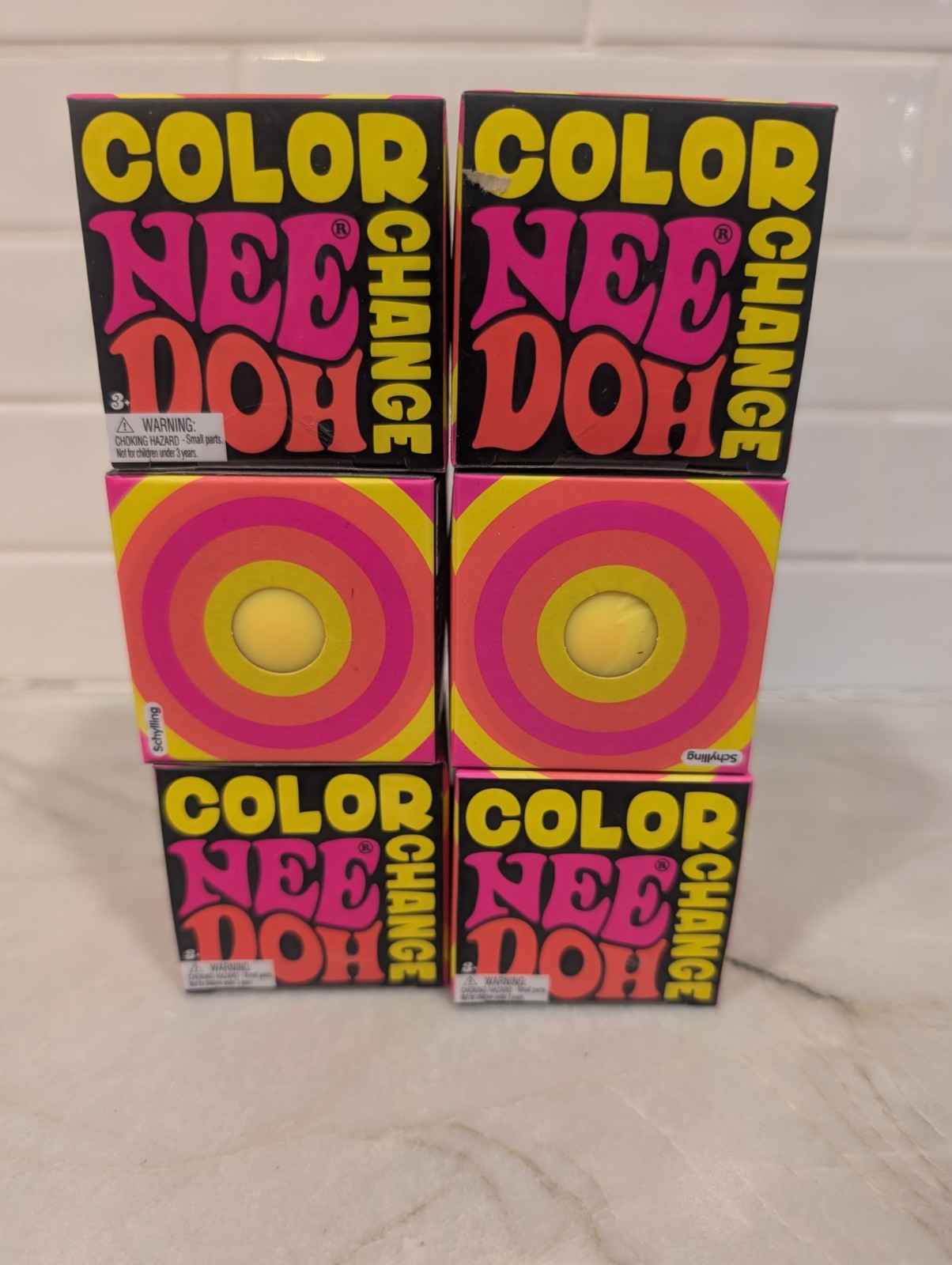 NEE DOH COLOR CHANGE BALL  Doh- Filled.  YELLOW