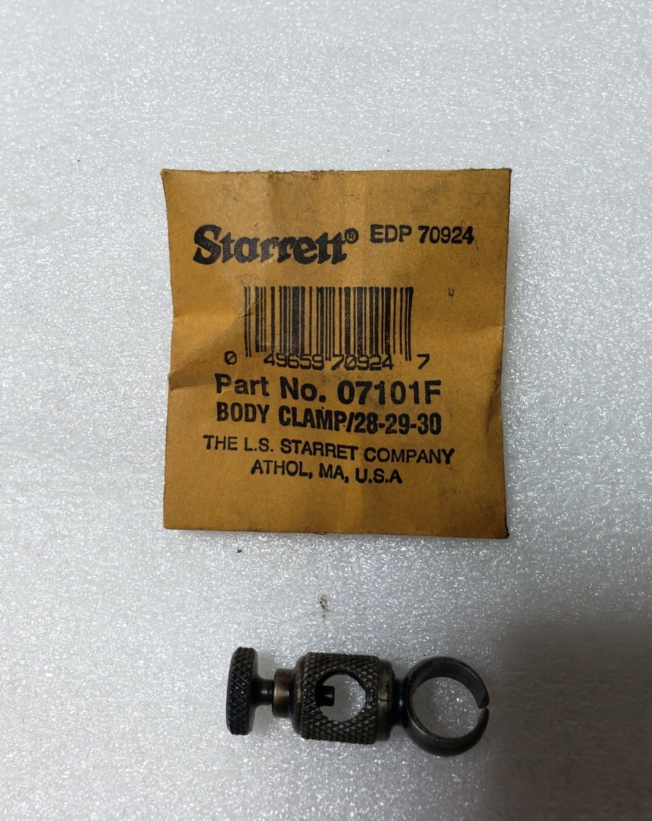 Starrett PT07101F   EDP 70924 Body Clamp for 711 Last Word Dial Indicator 07101F