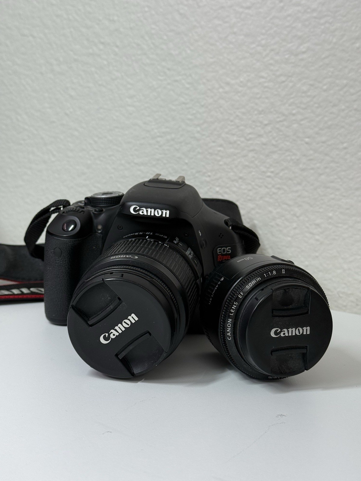 Canon EOS Rebel T3i DSLR Camera 18MP 3x Zoom with 18-55mm & 50mm f/1.8 Lenses
