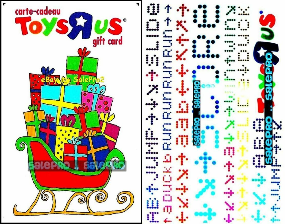 2x TOYSRUS CHRISTMAS SANTA JUMP SLIDE SCORE DANCING COLLECTIBLE GIFT CARD LOT