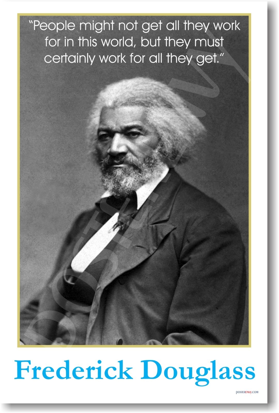 Frederick Douglass MOTIVATIONAL African American POSTER