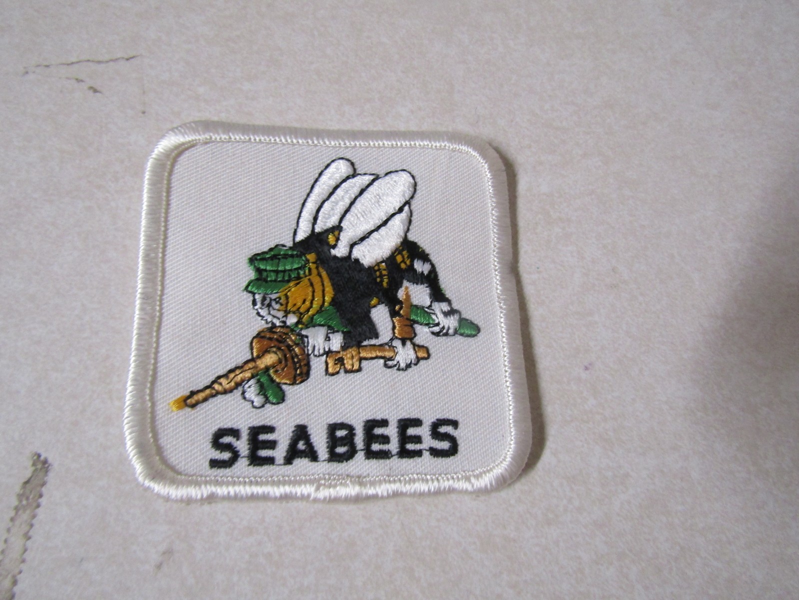 MILITARY PATCH US NAVY SEABEES 3 INCHES