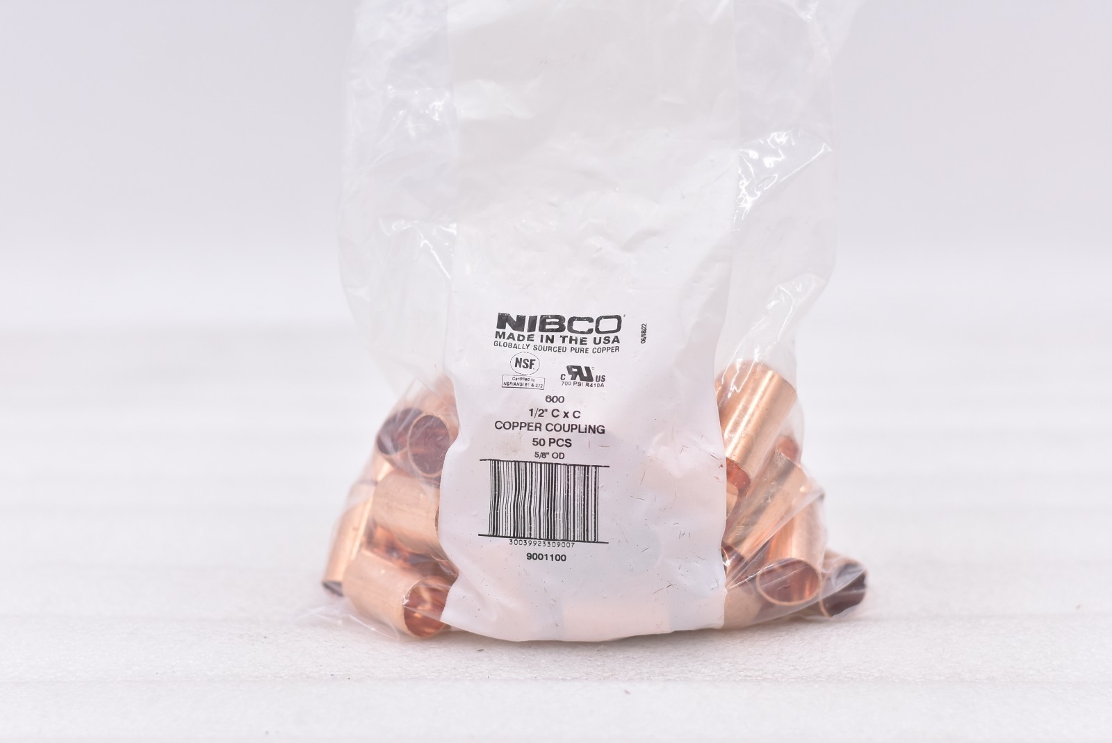 NIBCO 1/2" C x C Copper Coupling 50pcs
