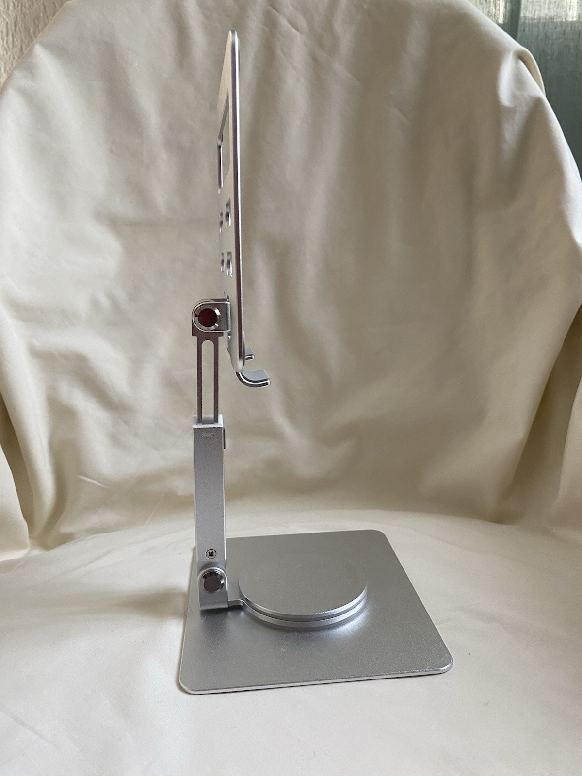 Small Notebook Rotating Silver Metal Stand