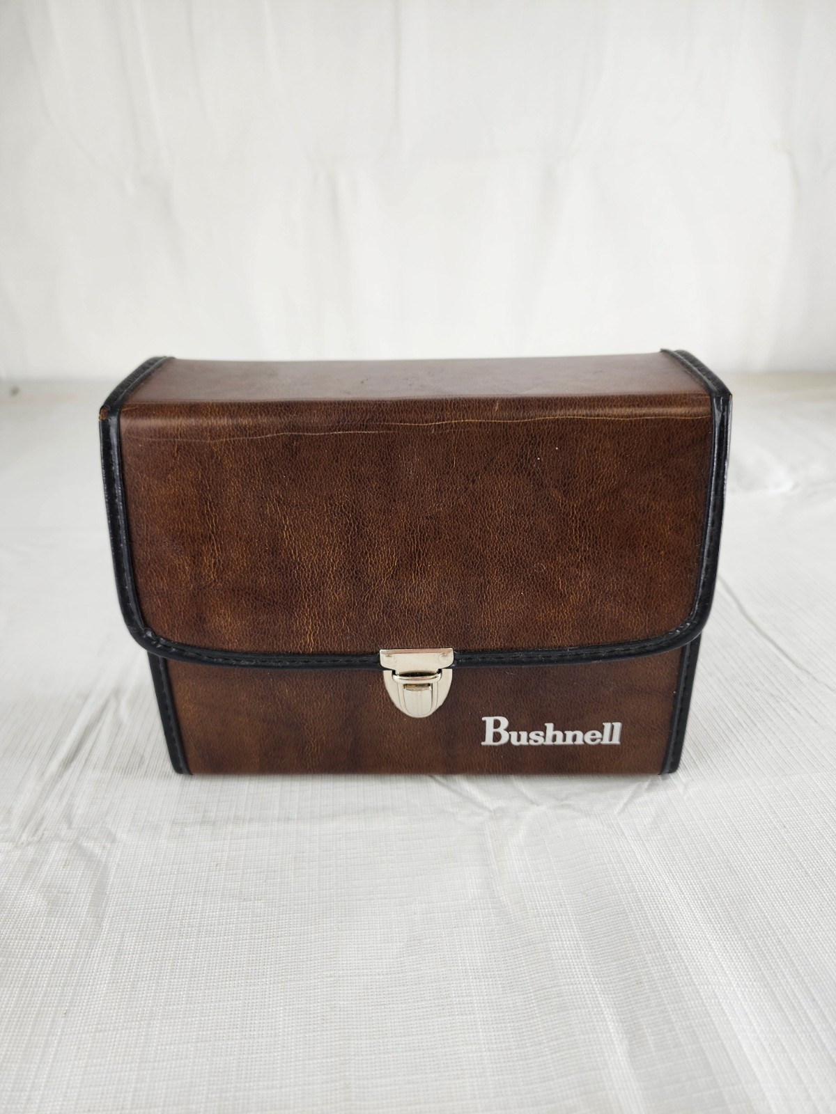 Vintage Bushnell Brown Leather Clasp Closure Brown Binoculars Protective Case