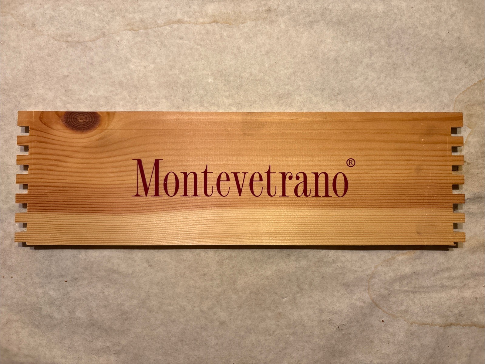 1 Rare Wine Wood Panel Montevetrano Italy Vintage CRATE BOX SIDE 5/26 1127a