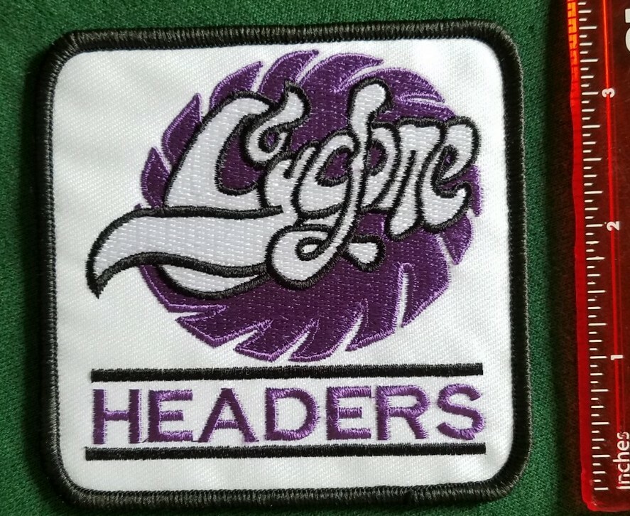 Vtg CYCLONE HEADERS HOT ROD Muscle Car Auto Theme Patch