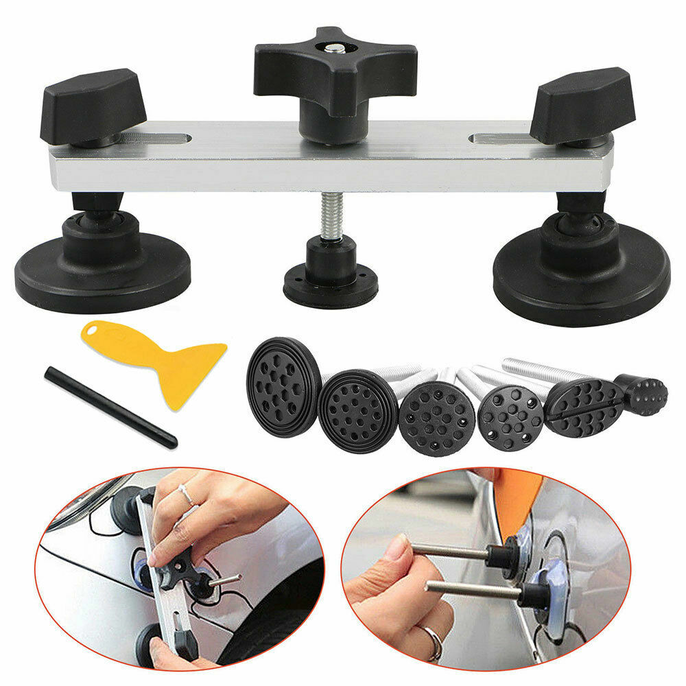 Car Paintless Dent Puller Tabs Bridge Lifter Body Repair Hail Removal Tool Kit