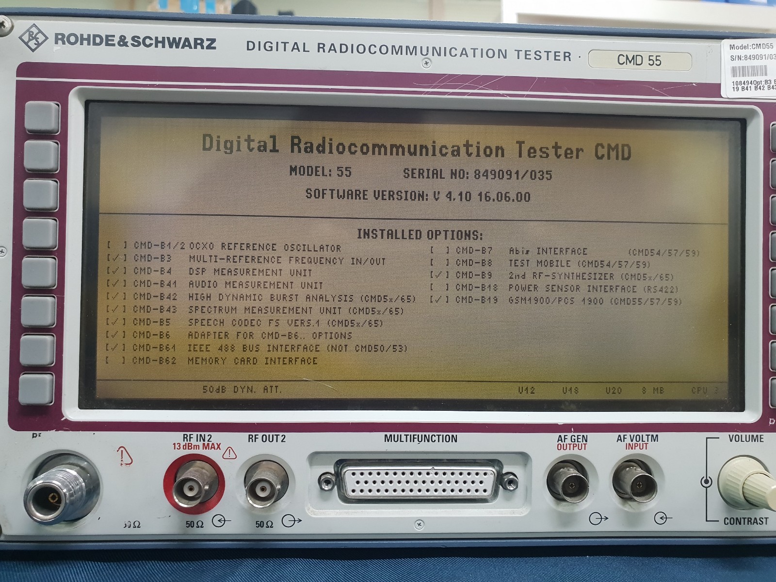 Rohde&Schwarz CMD55: Digital Radiocommunication Tester (w/opt)