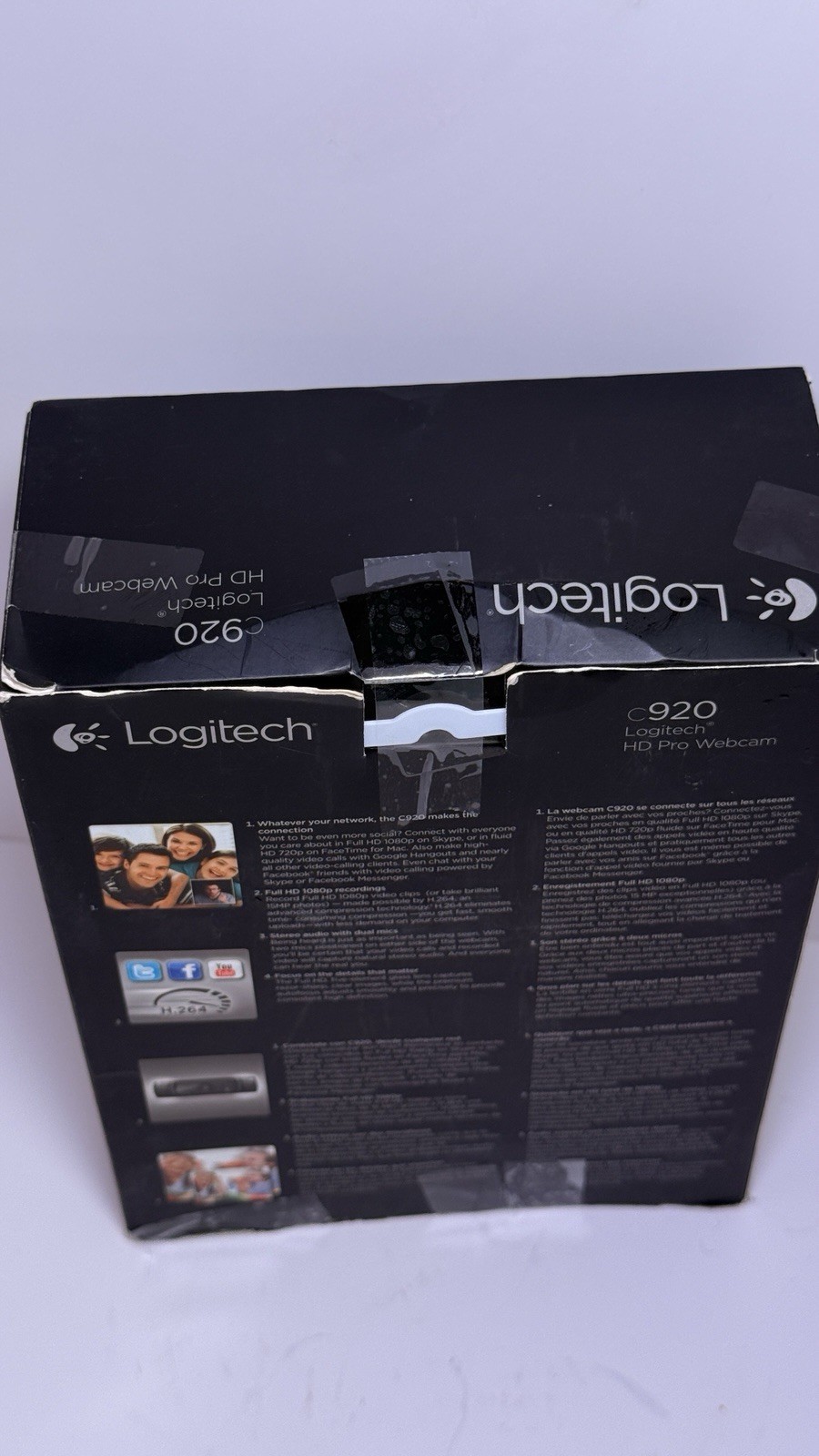 Logitech C920 Pro HD Webcam 1080P - Open Box, Tested Functional Zoom/Skype