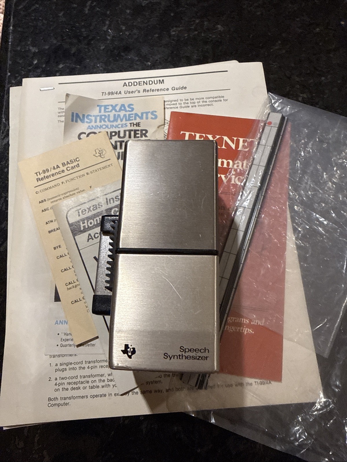 Texas Instruments Speech Synthesizer PHP1500 Untested With Extras As/is