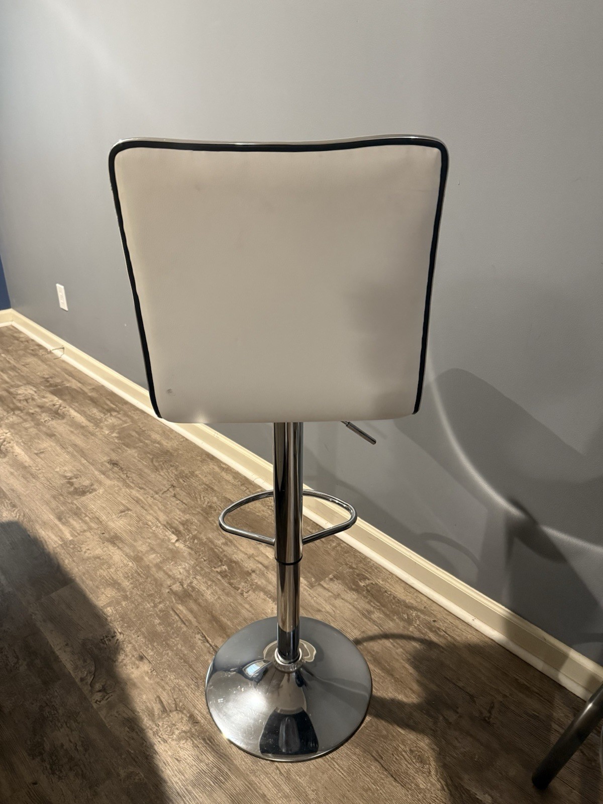 White Adjustable Height Bar Stools