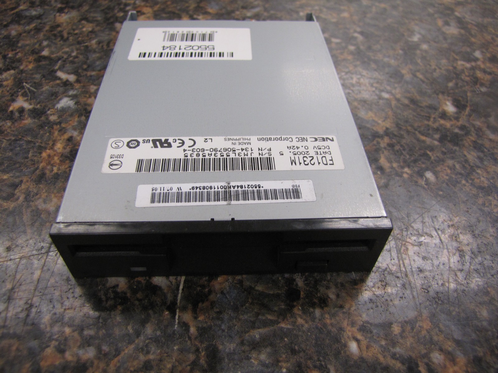 Vintage NEC FD1231M 3.5" Internal 1.44MB Floppy Disk Drive BLACK -CLEAN-MN25