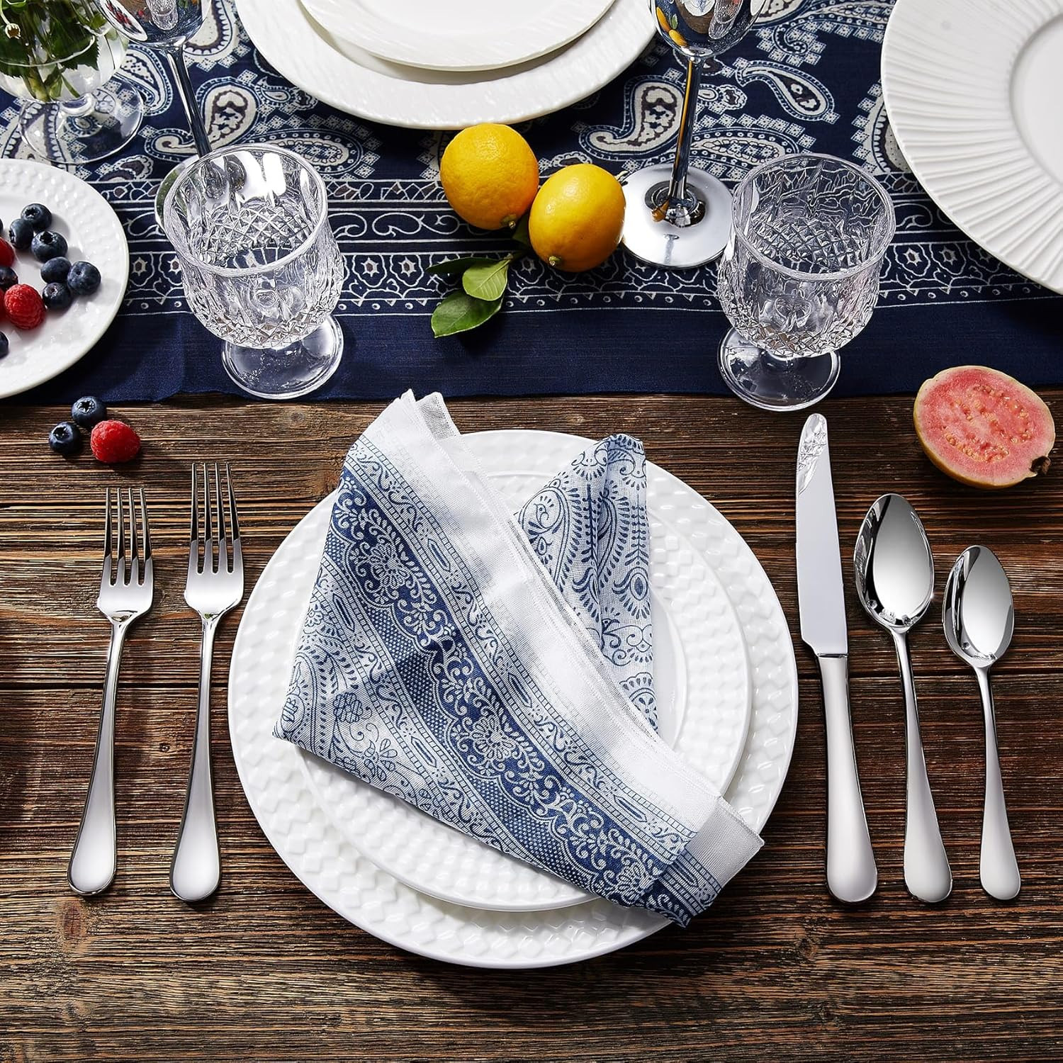 Premium Fine Verona 4-Piece 8 inch Fork Set – 18/10 Stainless Steel, Heavy-Du...