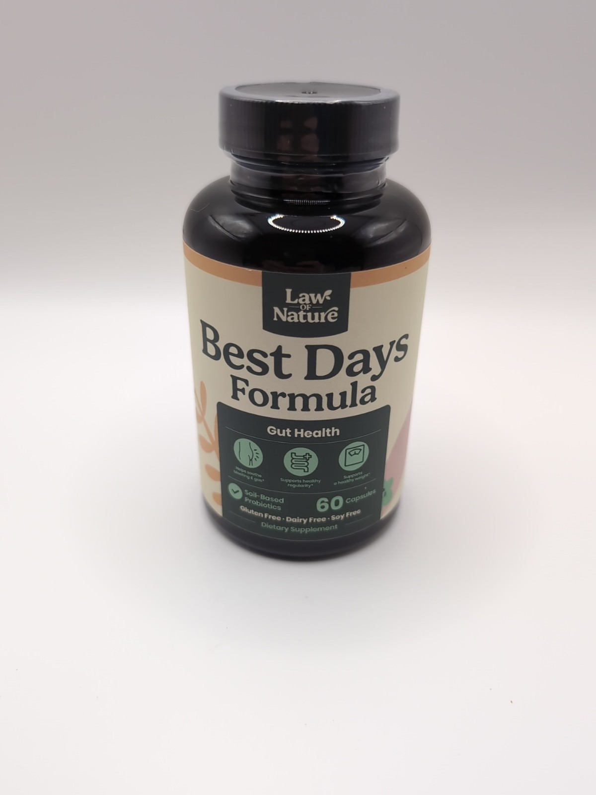 Best Days Formula Gut Support for Bloating, Gas & Irregularity Law of Nature