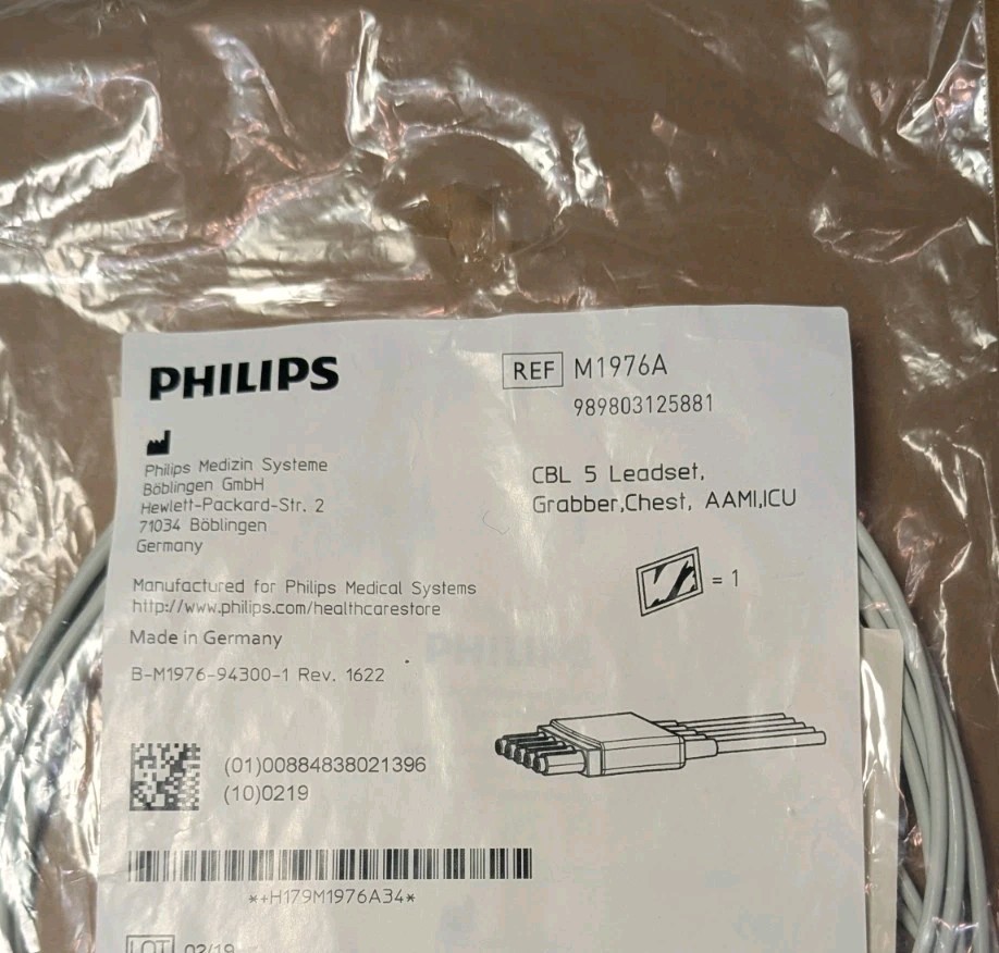Philips M1976A 5-Lead ECG/EKG Cable