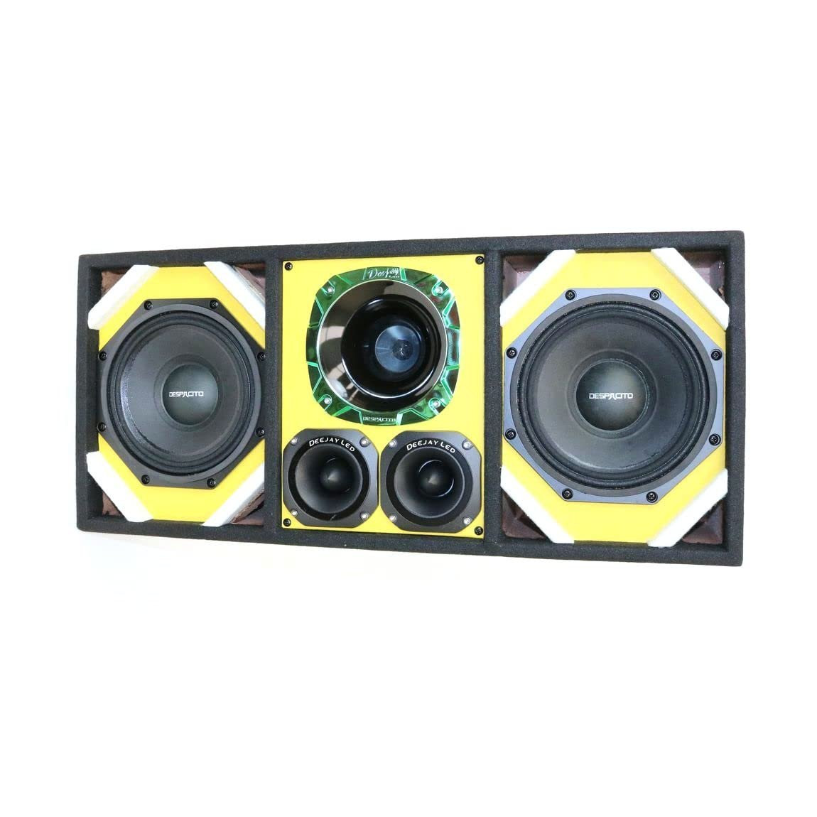 DEEJAY LED TBH8YELLOW DEEJAYLED 2 8" Despacito Horn 2 TW Braz