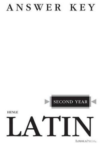 Henle Second Year Latin - Answer Key - Paperback - GOOD
