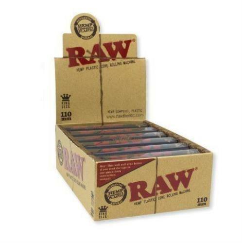 Raw Rolling Papers Cone Rolling Machine 110mm Cone Roller 12 Count Display Lot