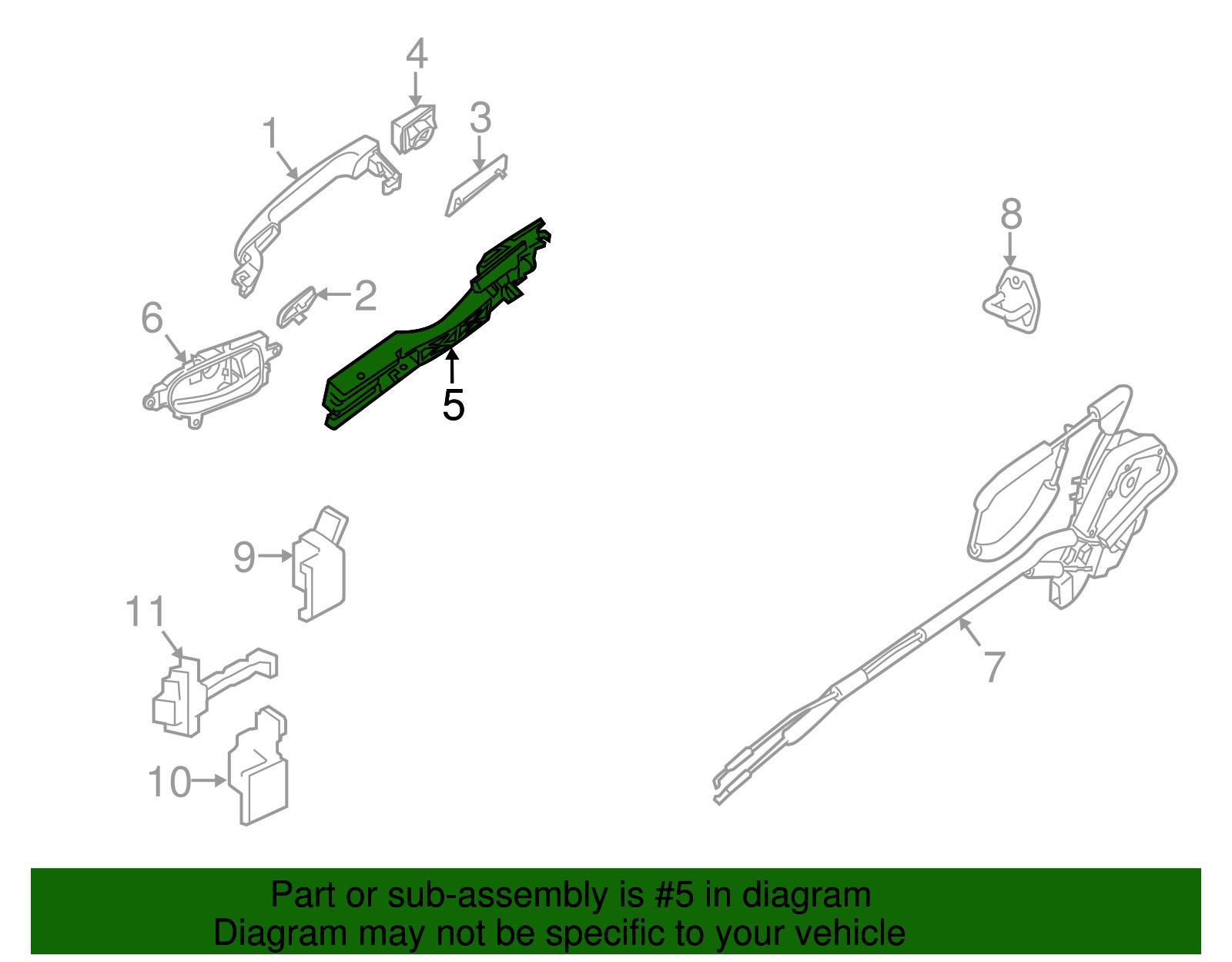 Genuine Nissan Handle Base 80611-3SG0A
