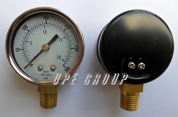 NEW Pressure Gauge WOG air compressor hydraulic 2" face  0-300 lower mnt 1/4"npt