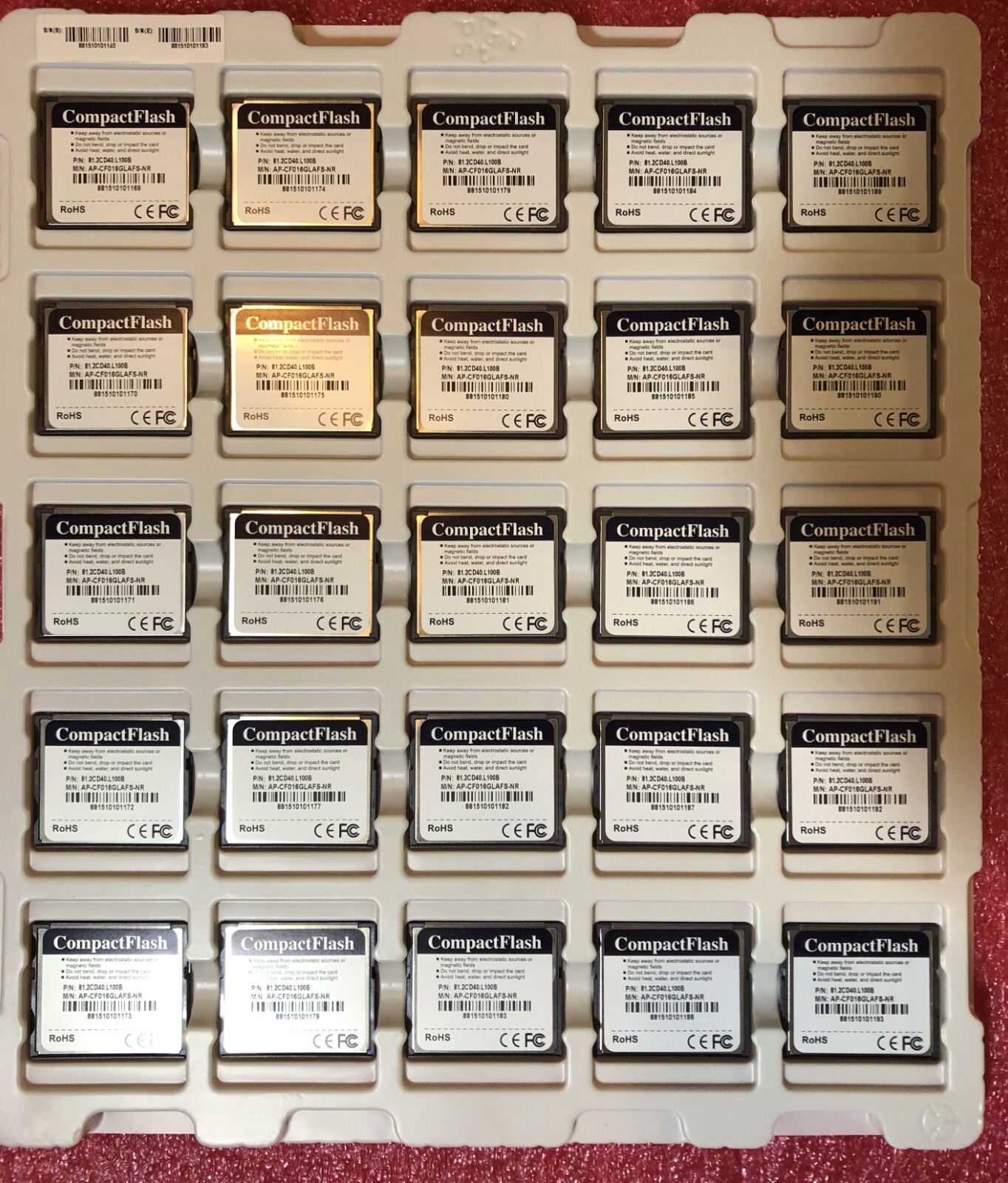 10 PCS  Apacer  16GB   Industrial Grade CF6  Compact Flash card. Brand new!