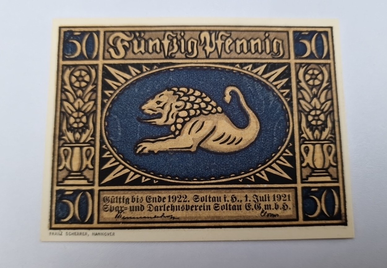 50 Pfennig 1921 Excellent Condition Old BANKNOTE Germany