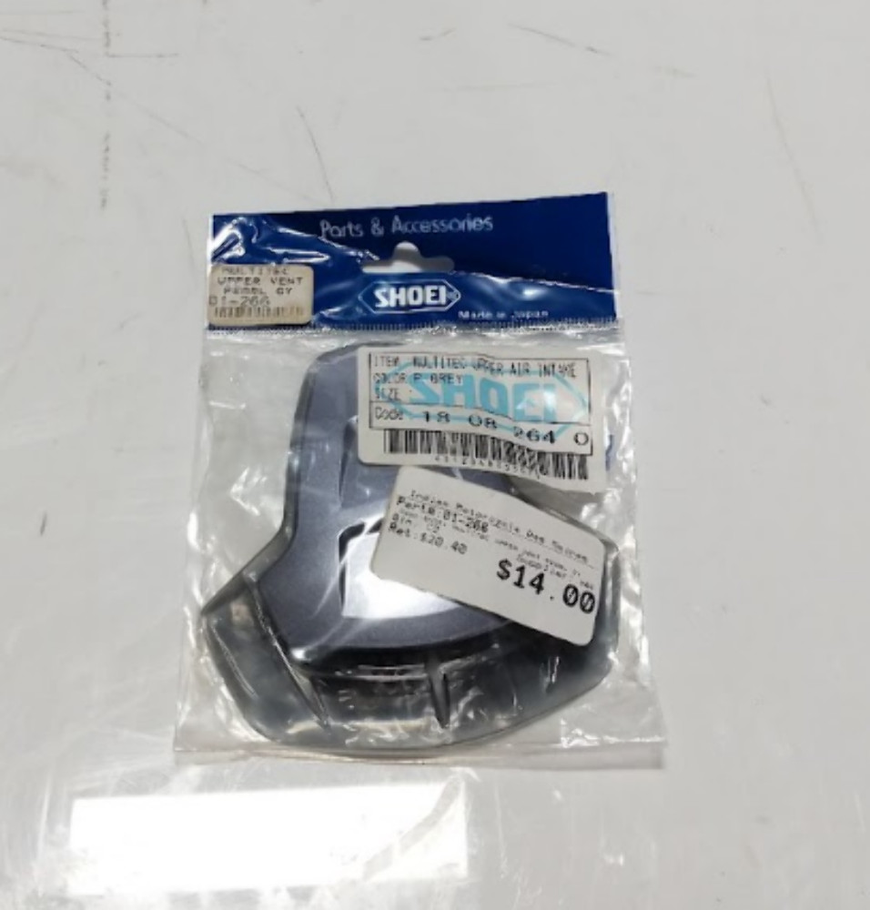 QTY 2 | Shoei Upper Air Intake Grey For Multitec Helmet 01-266