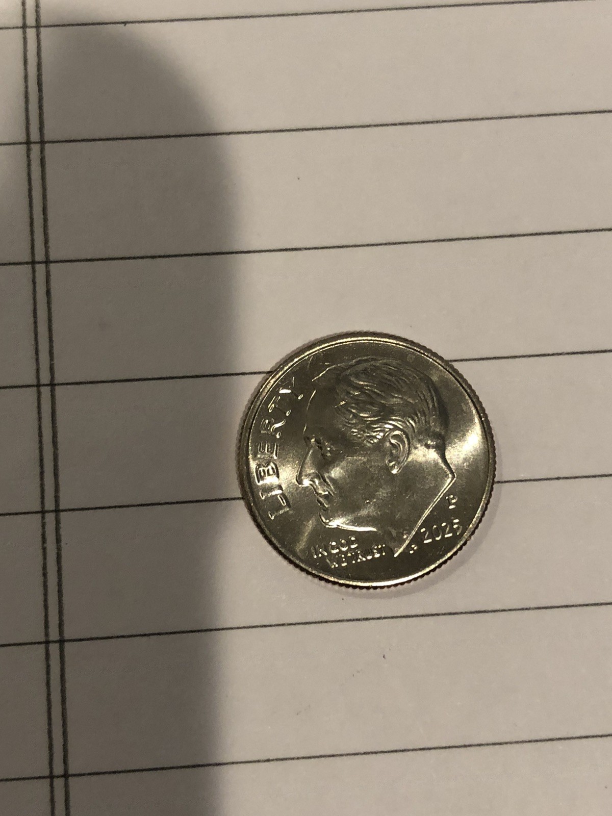 2025 P Roosevelt Dime