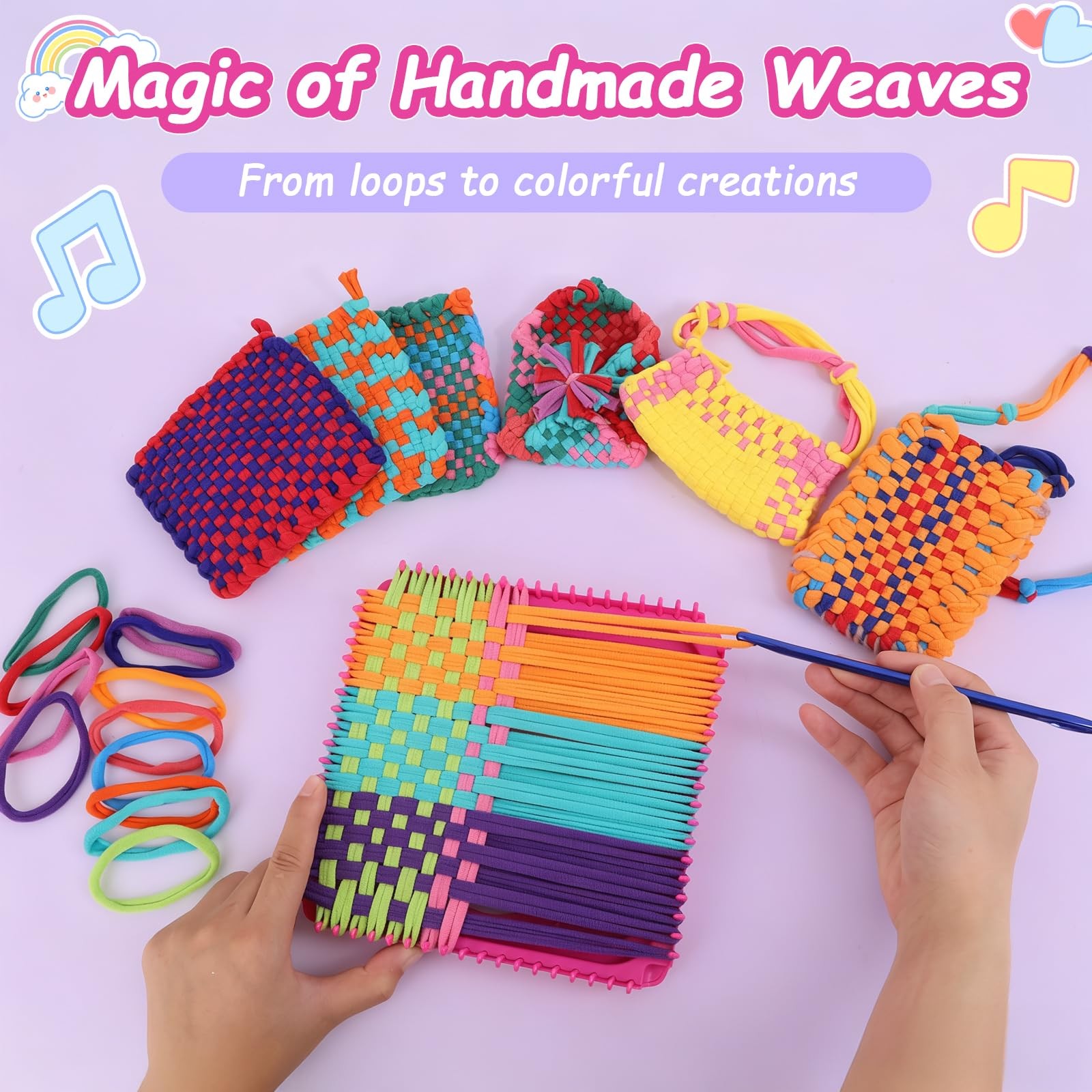 Weaving Loom Kit Toys Gift for and Adults–DIY Arts and Crafts Beginner-Friend...