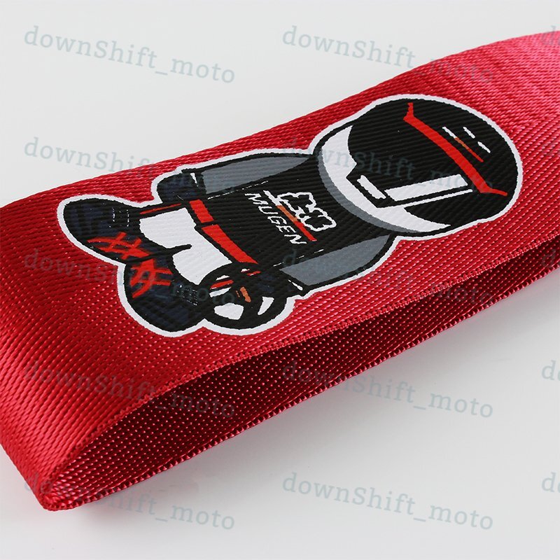 Red High Strength MUGEN Tow Strap Front Rear Bumper Towing Hook for Honda Acura