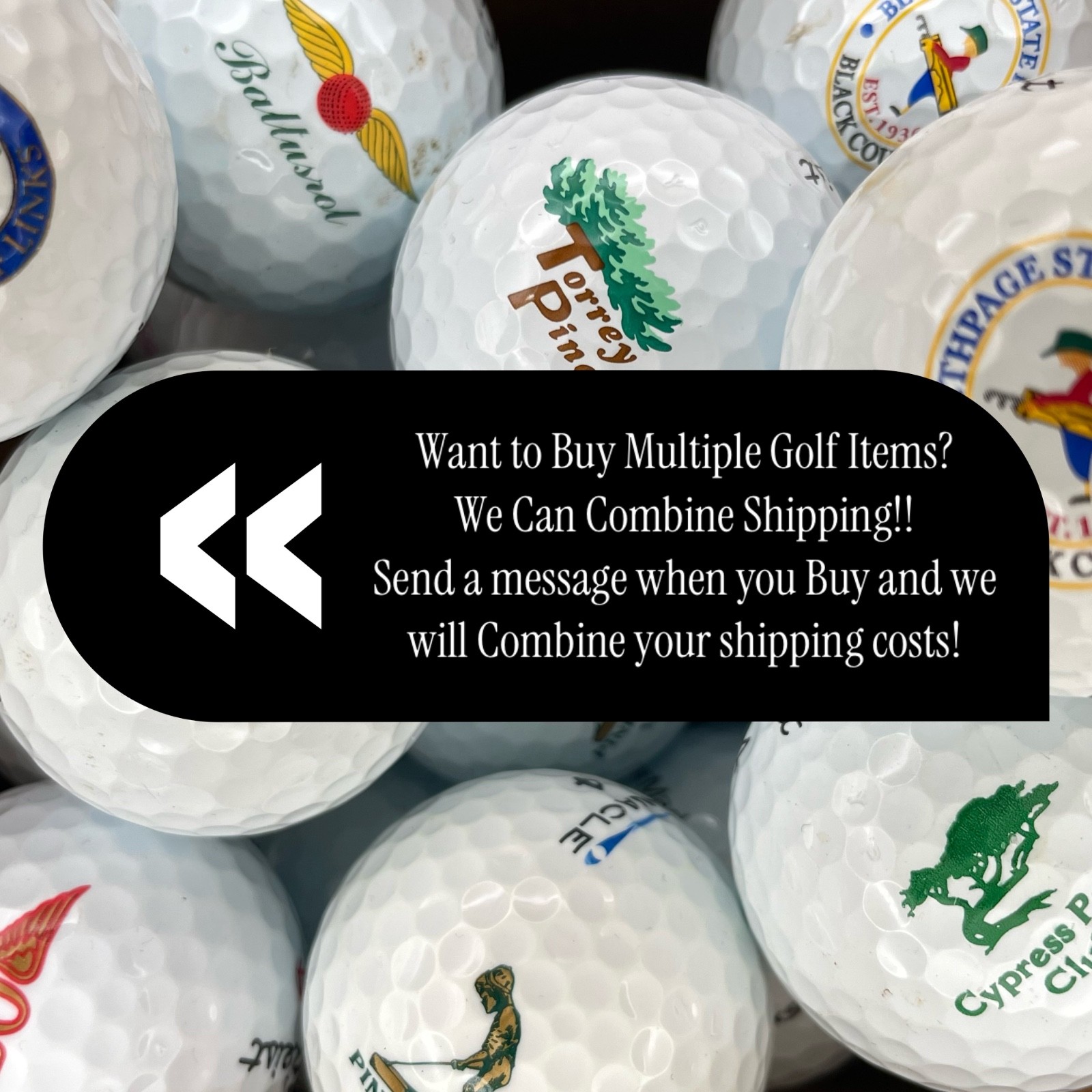 RARE Logo Golf Balls (3 Pack) MINT AAAAA - Top 100 Courses Mix