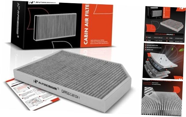Cabin Air Filter with Activated Carbon Compatible with Porsche Panamera 2017