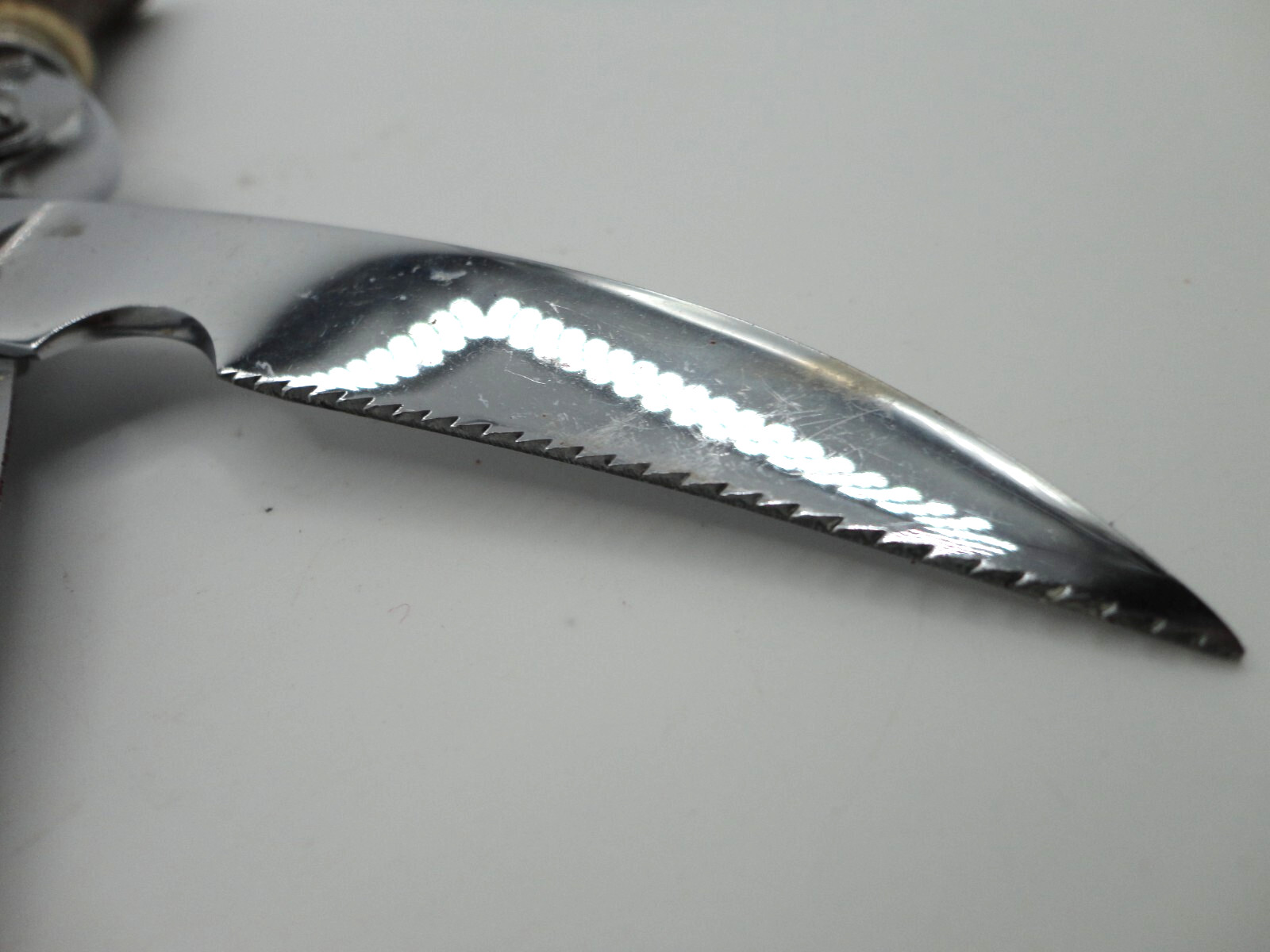 Vintage Verchromt Poultry Shears Scissors With Antler Stag Handles