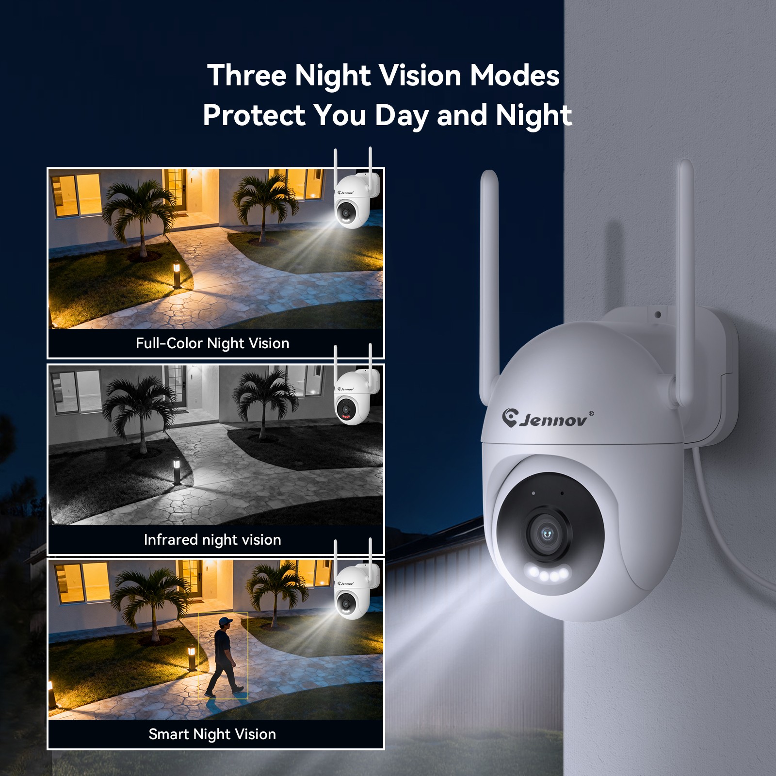 Wireless Security Camera System WIFI PTZ Outdoor Weatherproof Camera 5MP 1TB NVR
