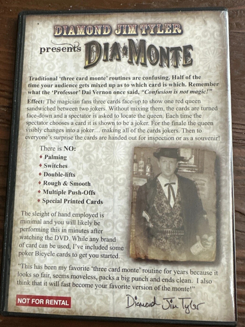 Dia Monte by Diamond Jim Tyler Magic Mentalism Tricks