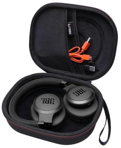 LTGEM Case Compatible with JBL Tune 770NC / 2.Black outside + Black inside