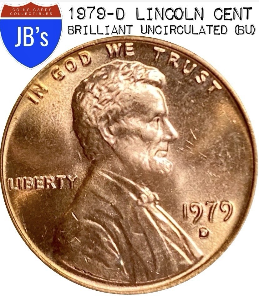 1979-D Lincoln Memorial Cent Penny 1c - BRILLIANT UNCIRCULATED (BU)