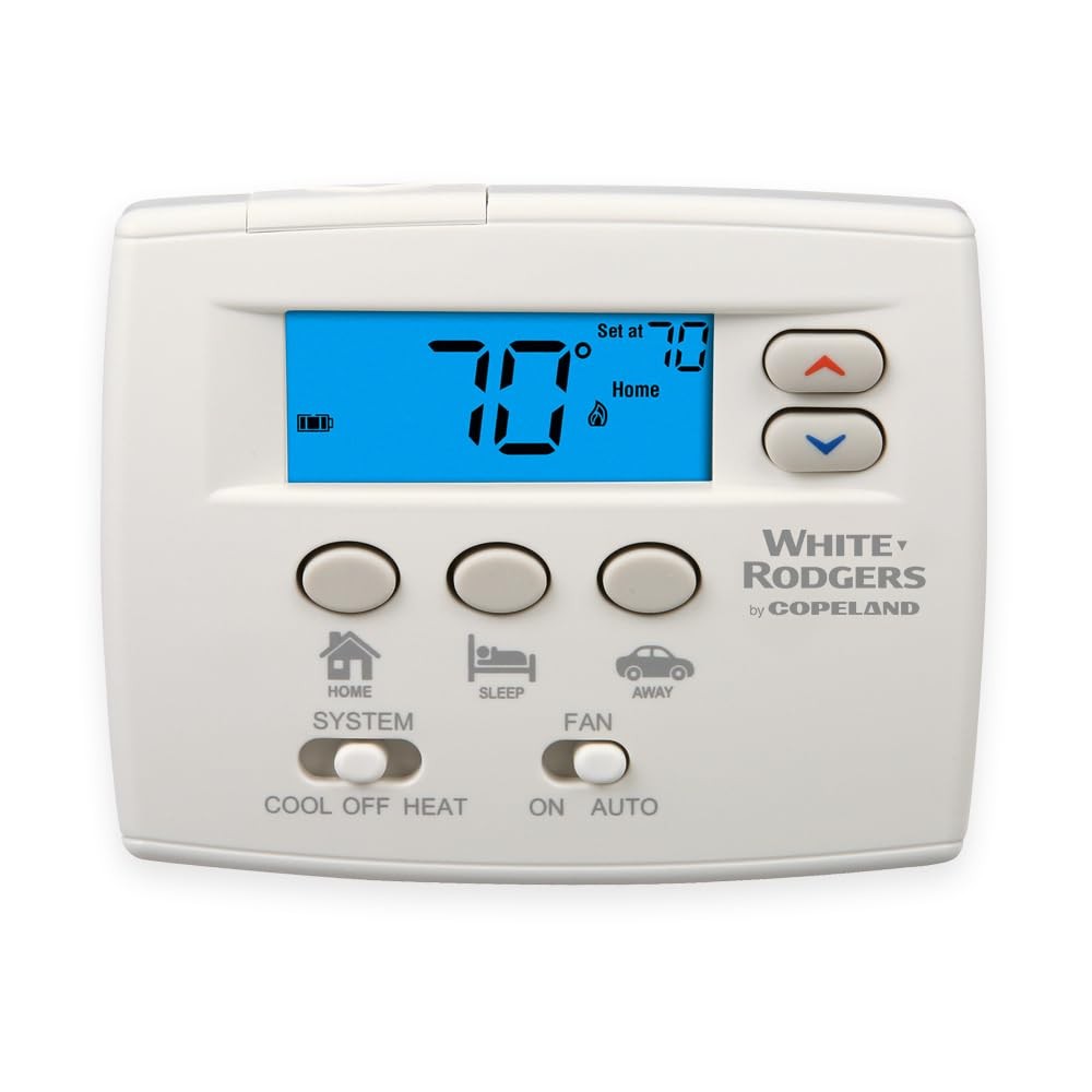 White-Rodgers 80 Series Blue, Non-Programmable Thermostat, AA, White