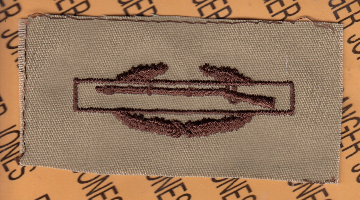 US Army CIB Combat Infantrymans Badge Award ~3.75" Desert DCU cloth patch c/e