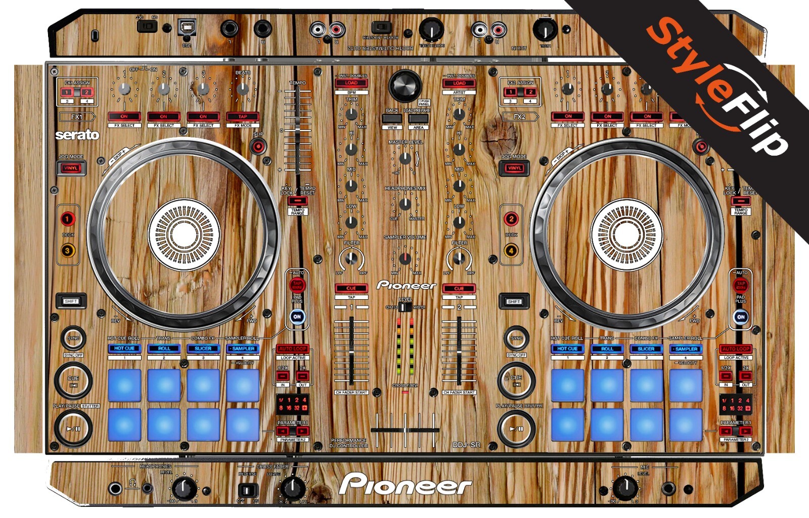 Pioneer DDJ-SR Skin | Wood #4 | Protective Decal | StyleFlip Skins