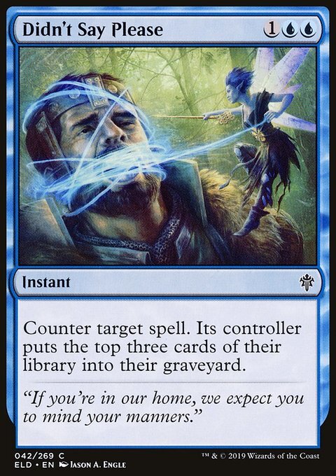 Magic the Gathering MTG Didn't Say Please (42) Throne of Eldraine   LP