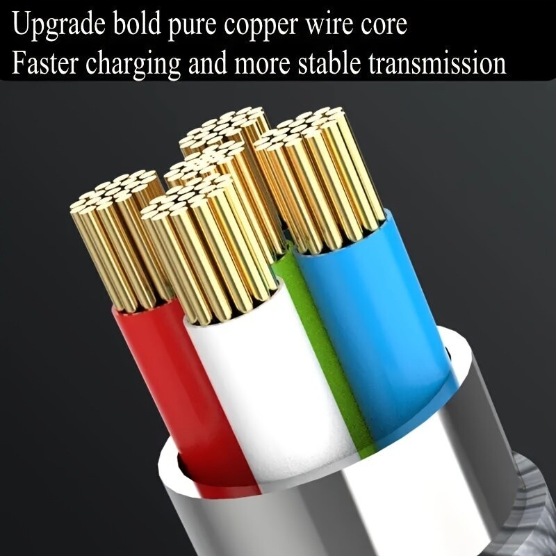 100W 3FT LED Braided Fast Charging Type-C Cable For Samsung S24 S25 Ultra SONY