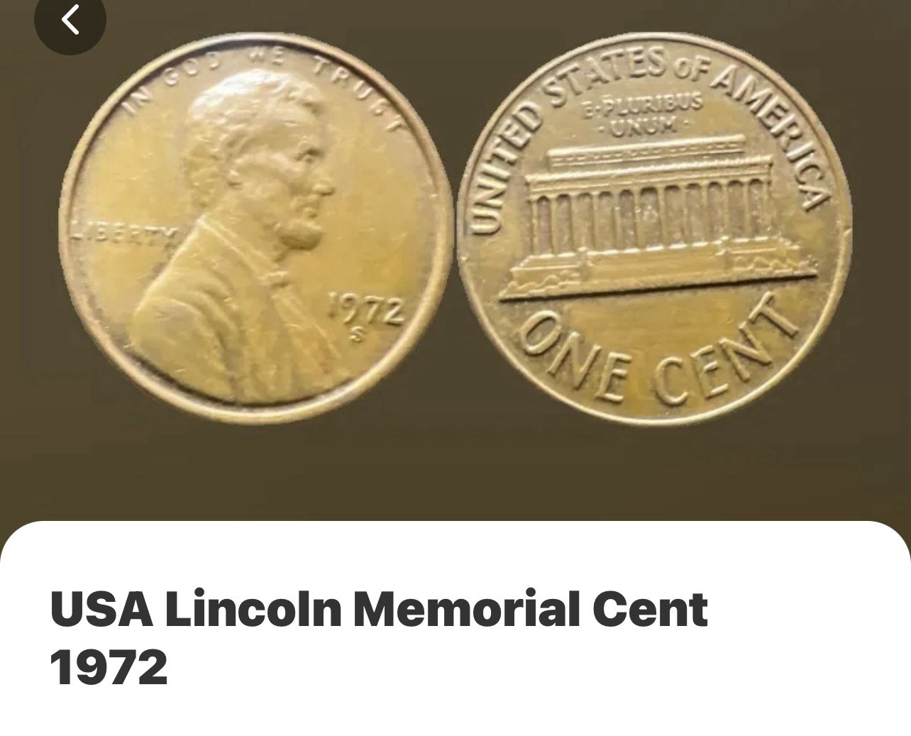Rare 1972 S Mint Mark Lincoln Penny