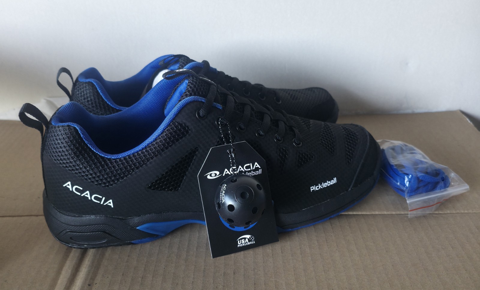 ACACIA ProShot II Pickleball Shoes Black with Royal Blue Men's Size 11