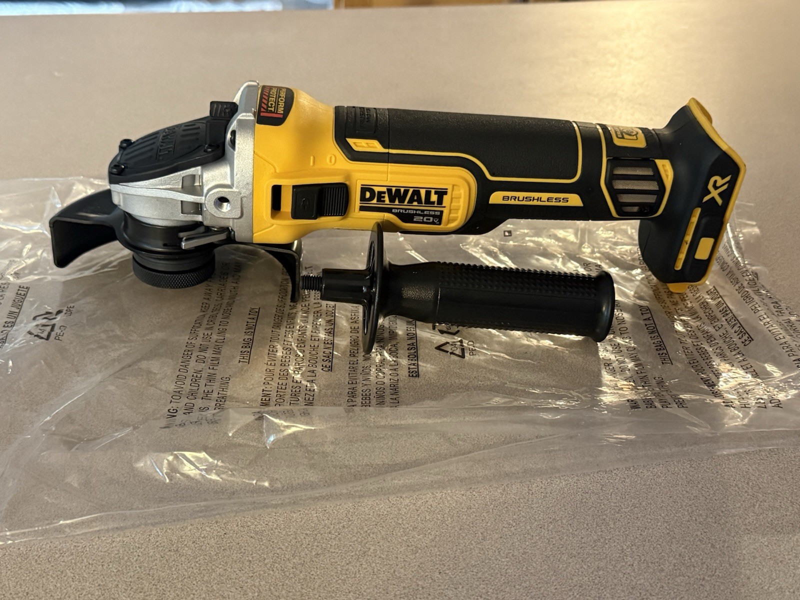 New Dewalt DCG405B 20V 20 Volt Max XR 4-1/2" Angle Grinder W/ Kickback Brake